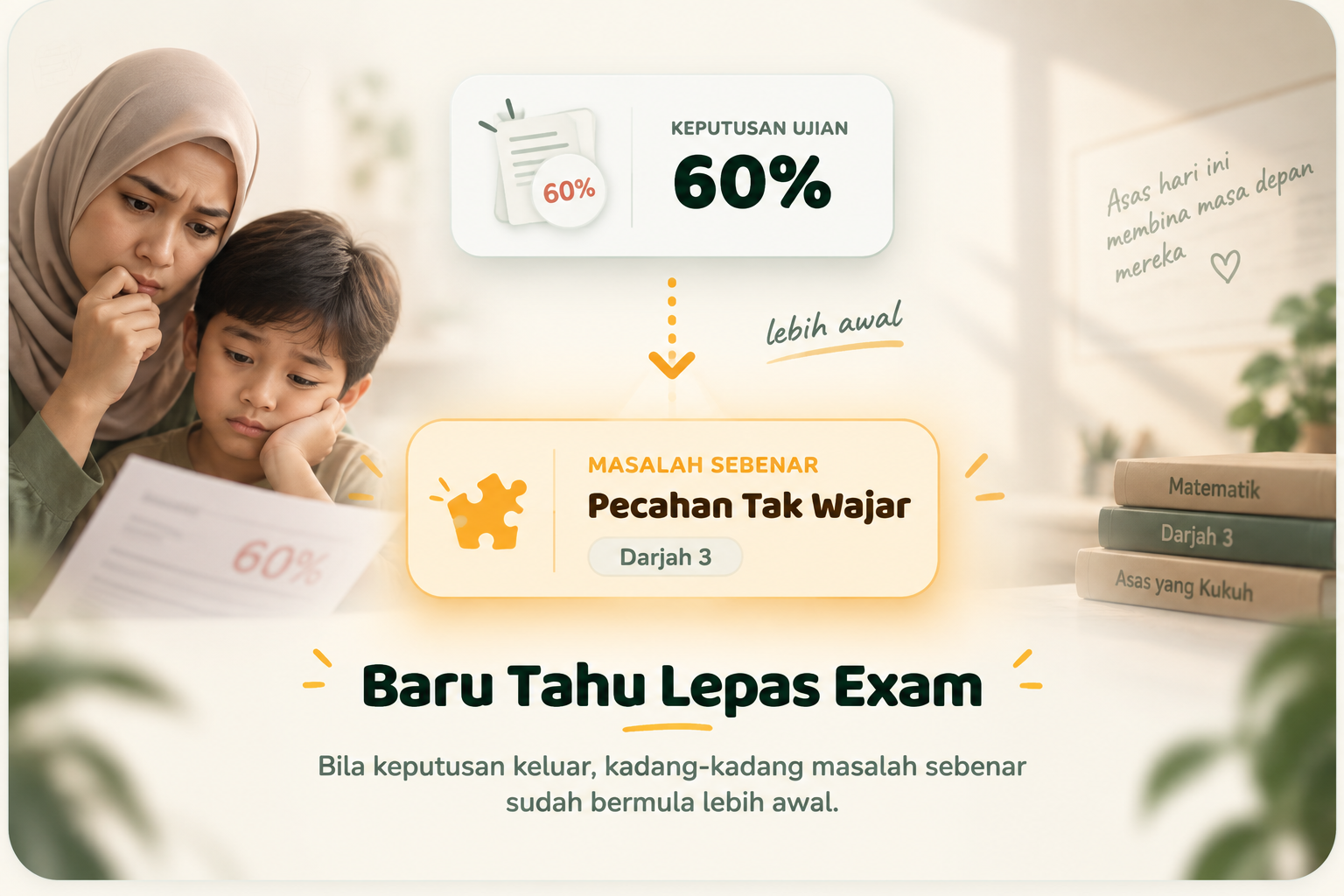 Keputusan peperiksaan menunjukkan masalah sebenar yang disedari terlalu lewat